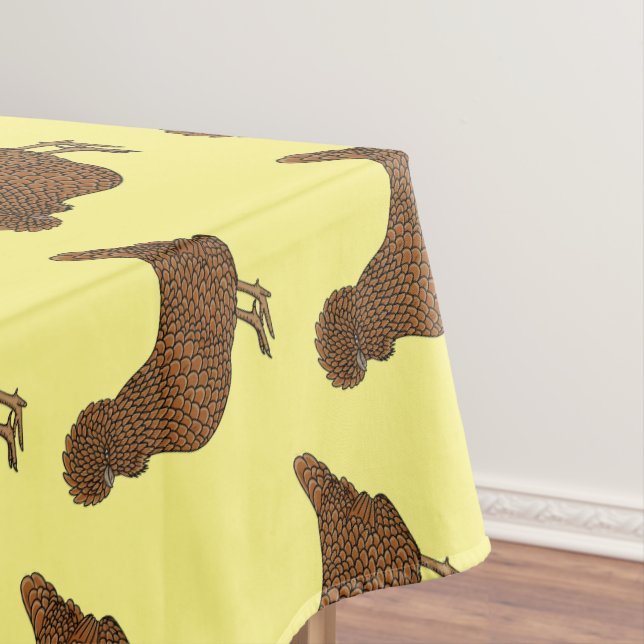 Chamois polish chicken cartoon illustration tablecloth (In Situ)