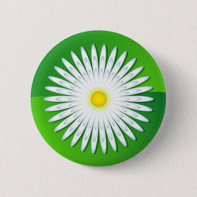 Chamomile 2 Inch Round Button (Front)