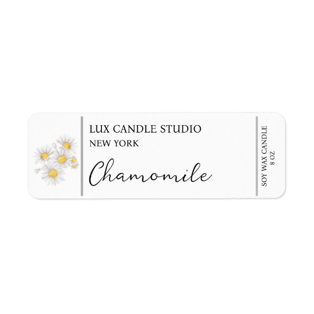 Chamomile Candle Label (Front)