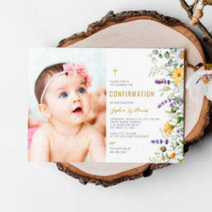 Chamomile & Eucalyptus Photo Confirmation Invitation