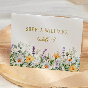 Chamomile & Eucalyptus Wedding Place Card