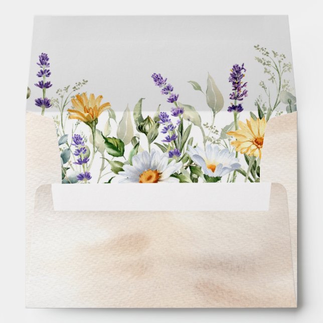 Chamomile & Eucalyptus Wildflower Elegant Envelope (Back (Bottom))
