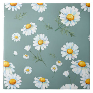 Chamomile Flower Pattern Tile
