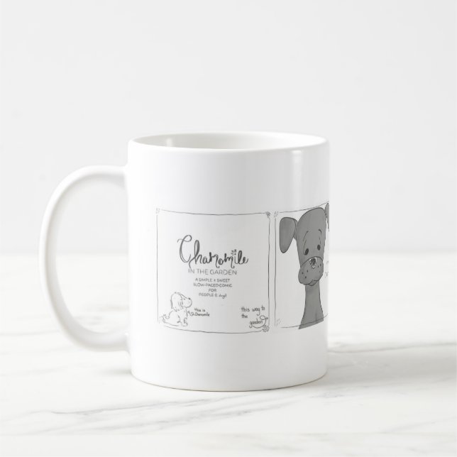 Chamomile Possibility Comic-Strip Coffee Mug (Left)