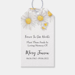 Chamomile Seed Packet Memorial Funeral  Gift Tags