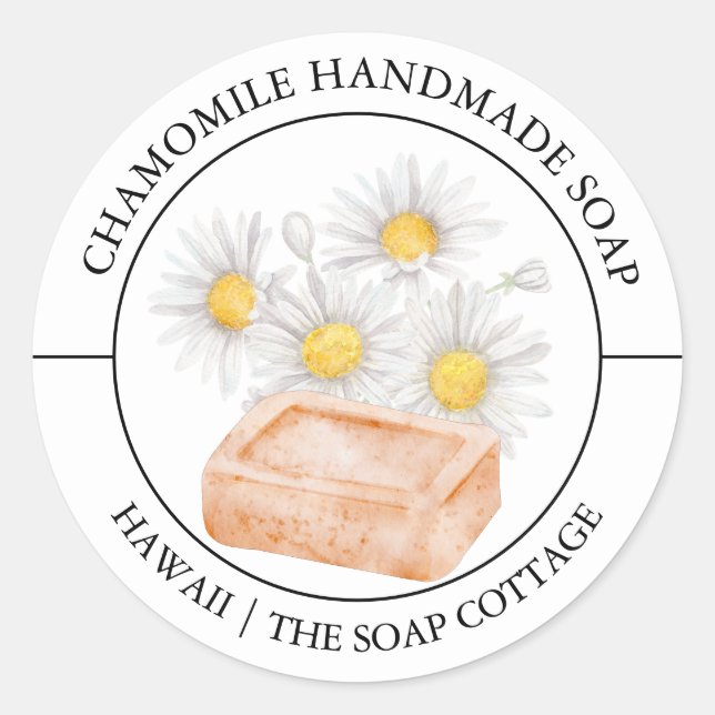Chamomile Soap label (Front)