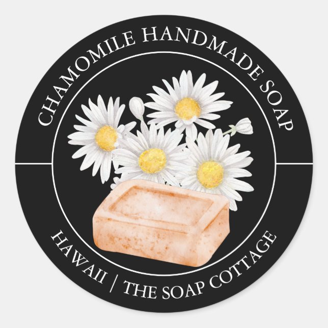 Chamomile Soap label (Front)