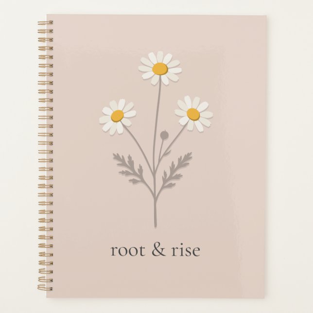 Chamomile Sprig - Shell Pink Planner (Front)