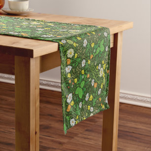 Chamomile, Strawberries, Buttercup Short Table Runner