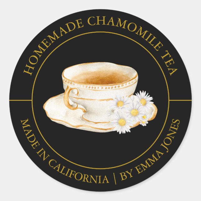 Chamomile Tea Modern label (Front)