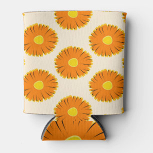 Chamomiles: Vintage Floral Pattern. Can Cooler