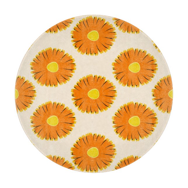 Chamomiles: Vintage Floral Pattern. Cutting Board (Front)