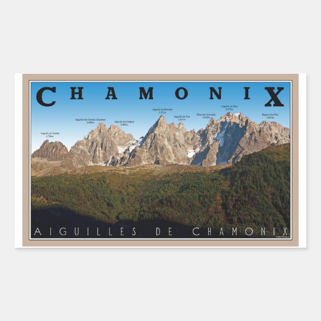 Chamonix - Aiguille de Chamonix Sticker (Front)