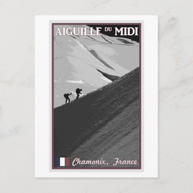 Chamonix - Aiguille du Midi Arete Postcard (Front)