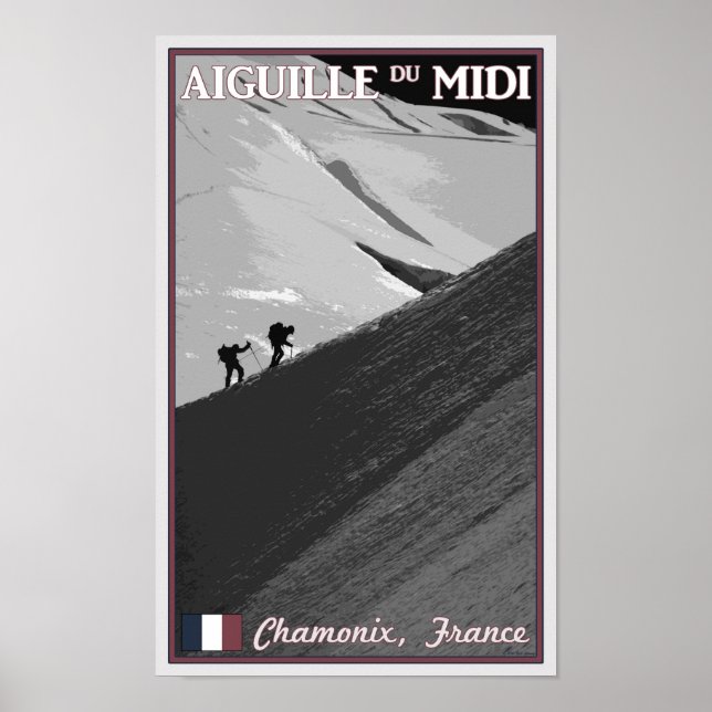 Chamonix - Aiguille du Midi Arete Poster (Front)
