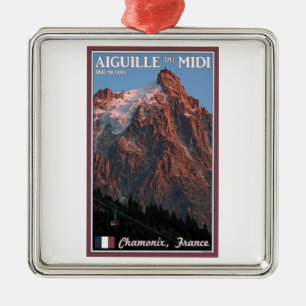 Chamonix - Aiguille du Midi Metal Ornament