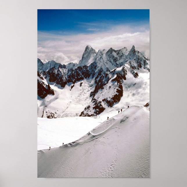 Chamonix Aiguille du Midi Mont Blanc Massif France Poster (Front)