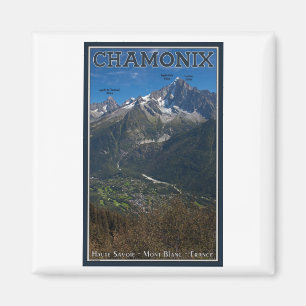 Chamonix - Aiguille Verte above Chamonix Magnet