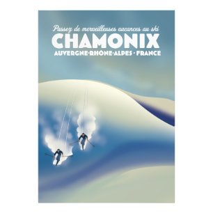 Chamonix - Auvergne-Rhône-Alpes France ski poster