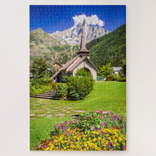 Chamonix church jigsaw puzzle
