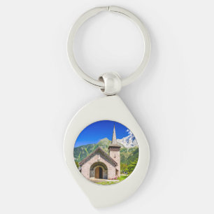 Chamonix church keychain