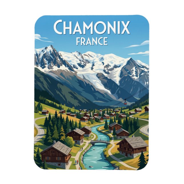 Chamonix France Magnet (Vertical)