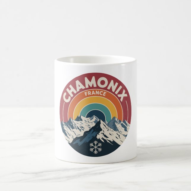Chamonix France Retro Mountain Mug (Center)