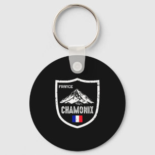 Chamonix france ski resort skiing mountain keychain