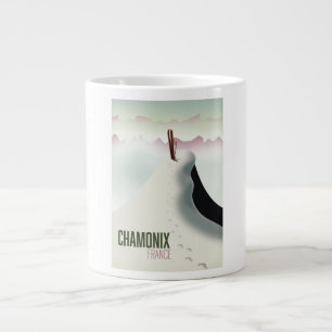 Chamonix France ski travel poster Large Coffee Mug