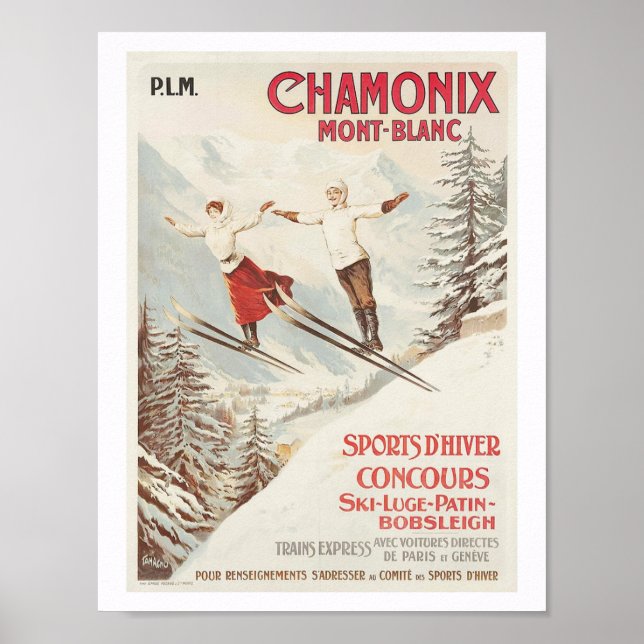 Chamonix France skiing Poster (Front)