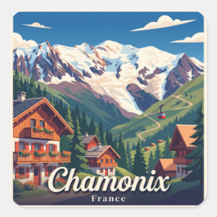Chamonix France Square Sticker