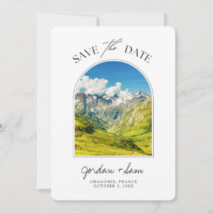 Chamonix French Alps Wedding Save the Date Invitation
