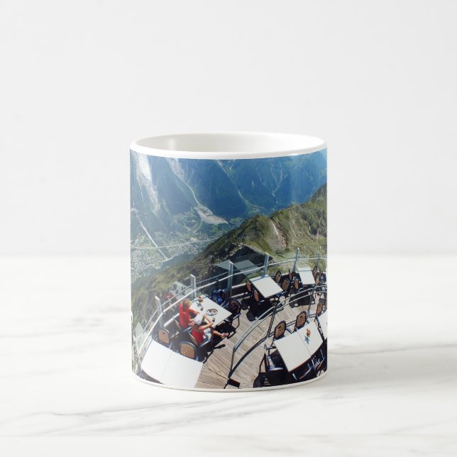 Chamonix in the valley, French Alps Coffee Mug (Center)