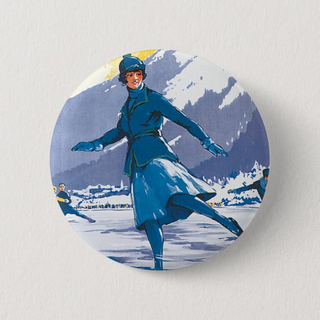 Chamonix-Mont Blanc 2 Inch Round Button (Front)
