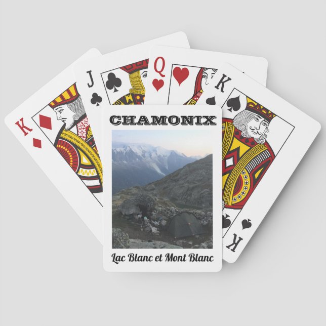 Chamonix Mont Blanc and Lac Blanc Playing Cards (Back)
