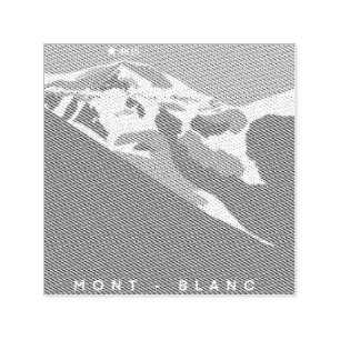 Chamonix, Mont-Blanc, digitally drawn, souvenir  Self-inking Stamp