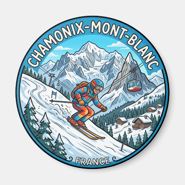 Chamonix Mont Blanc France Magnet (Front)