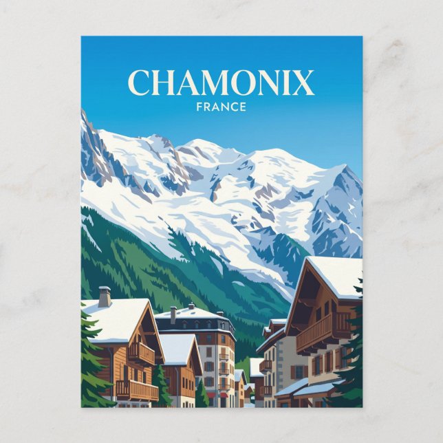 Chamonix-Mont-Blanc France Postcard (Front)