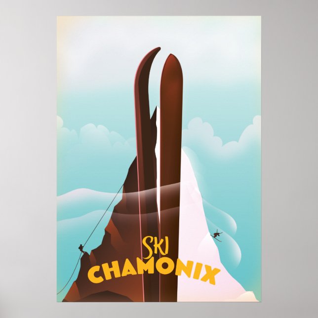 Chamonix-Mont-Blanc Ski poster (Front)
