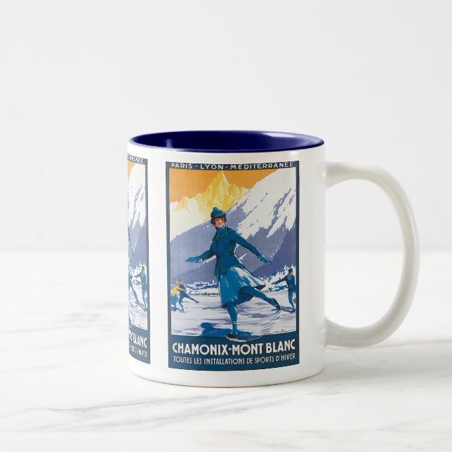 Chamonix-Mont Blanc Two-Tone Coffee Mug (Right)