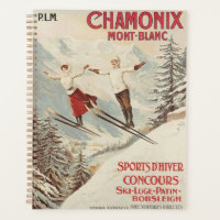 Chamonix Mont Blanc Vintage French Skiing Poster