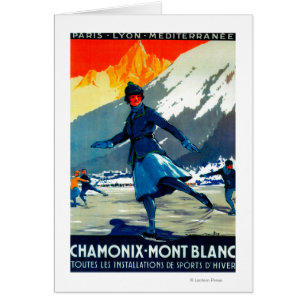 Chamonix-Mont Blanc Vintage PosterEurope