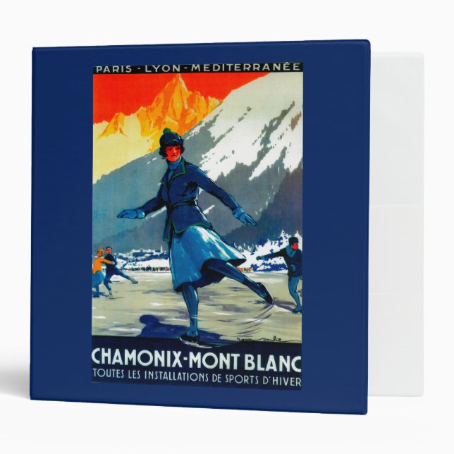 Chamonix-Mont Blanc Vintage PosterEurope Binder (Front/Inside)