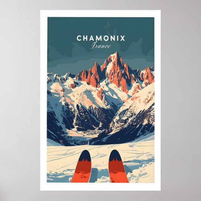 Chamonix Ski Poster 1 (Devant)