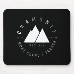Chamonix valley mont blanc france skiing mouse pad