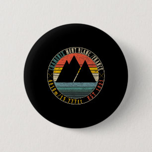 Chamonix Valley Mont Blanc France Skiing Snowboard 2 Inch Round Button