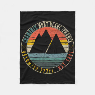 Chamonix Valley Mont Blanc France Skiing Snowboard Fleece Blanket