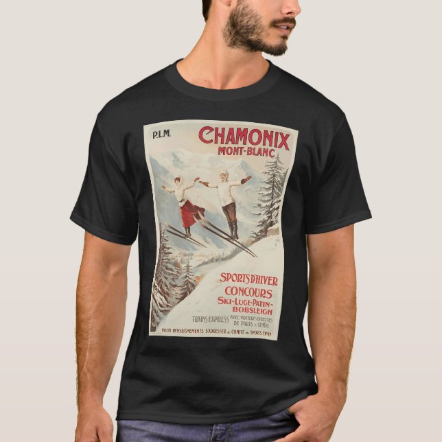 Chamonix Vintage Ski T-Shirt (Front)