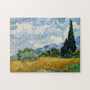 Champ de blé avec puzzle Cyprès