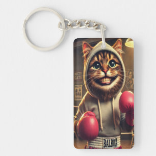 Champ de boxe ? - Chat avec gants de boxe